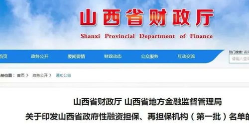 首批山西省政府性融資擔保再擔保機構(gòu)名單公布，61家機構(gòu)助力融資穩(wěn)經(jīng)濟